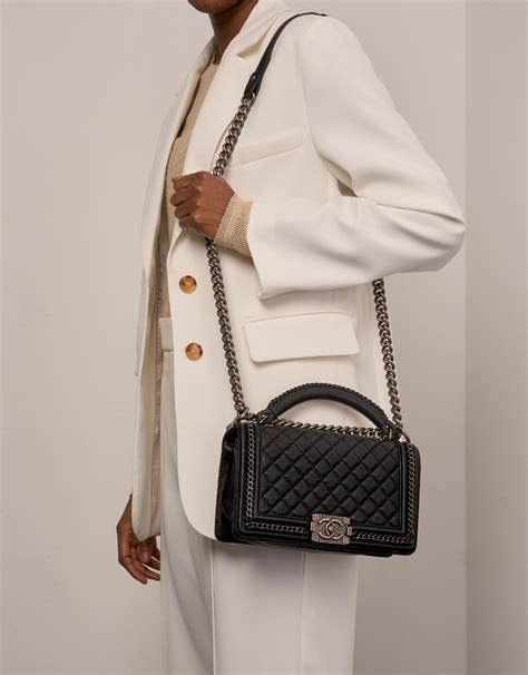 chanel black bpy bag|coco Chanel boyfriend bag.